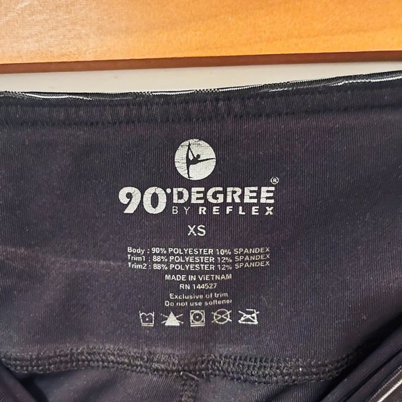 90 Degree High-Rise Workout Legging with Side Panel, Black/White Pattern, US XS - Picture 7 of 8